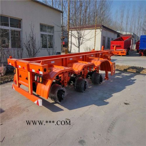 热爆轻型半挂车骨架式集装箱运输半挂车 铝粉运输车图3