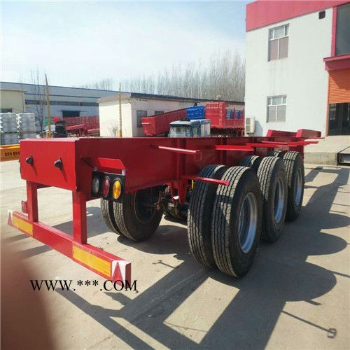 热爆轻型半挂车骨架式集装箱运输半挂车 铝粉运输车图6