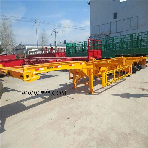 热爆轻型半挂车骨架式集装箱运输半挂车 铝粉运输车图4