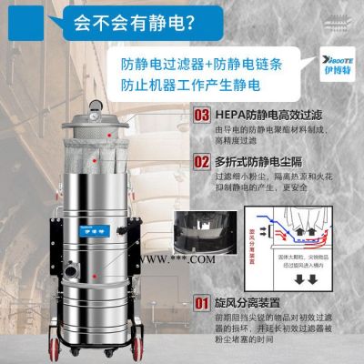 伊博特大品牌  增安型防爆吸尘器 工厂铝粉吸尘器 易燃易爆粉尘处理设备IV-4010EX