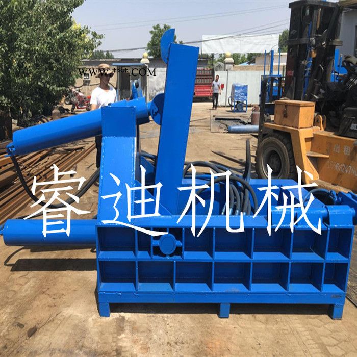 睿迪牌废旧汽车壳压块机 铁粉铝粉金属压块机 废旧铁皮压块成型机视频图6