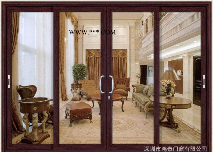 深圳直销铝合金推拉门折叠门 客厅书房阳台中空玻璃移门图2