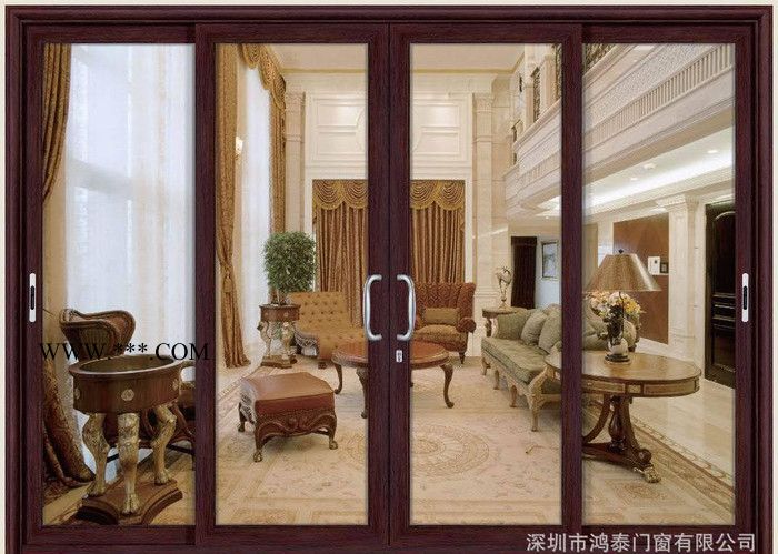 深圳直销铝合金推拉门折叠门 客厅书房阳台中空玻璃移门图3