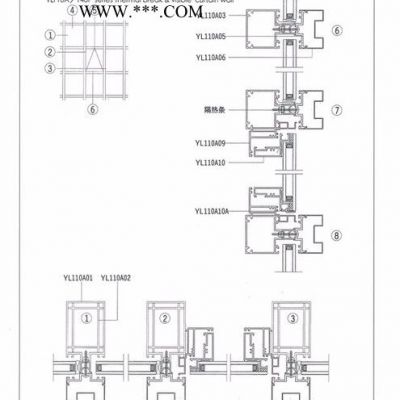 永龙 YL110A,140F系列明框隔热中空玻璃幕墙