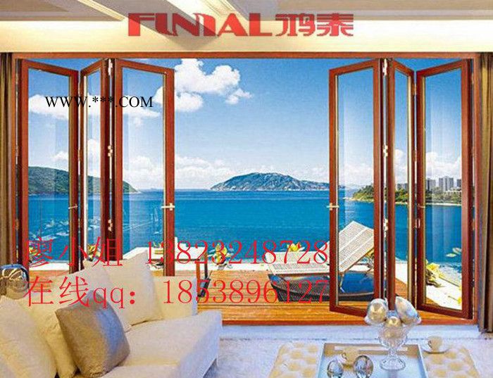 深圳专业生产断桥推拉折叠门 时尚中空玻璃包边折叠门窗 价格图1