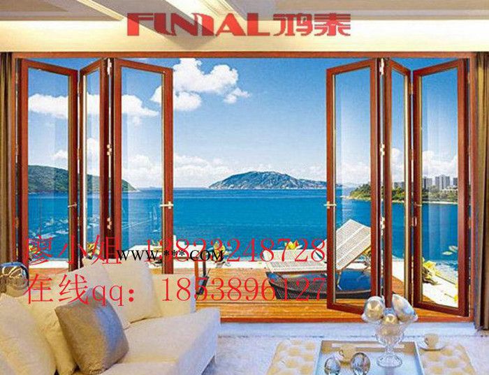 深圳专业生产断桥推拉折叠门 时尚中空玻璃包边折叠门窗 价格图3