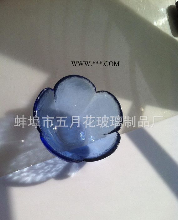 蓝色料 碗 钢化玻璃制品 工厂批量定制图3