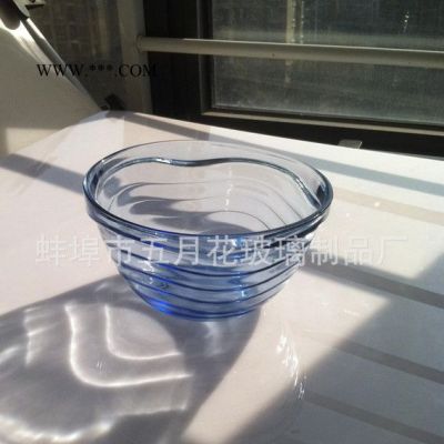 蓝色料 碗 钢化玻璃制品 工厂批量定制