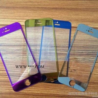 供应彩色钢化玻璃 IPHONE 5S