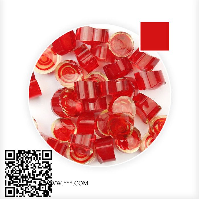 曼德1707008-13DIY工具 中空玻璃热压机100克/袋装透明红色DIY手工饰品原料小圆粒图1