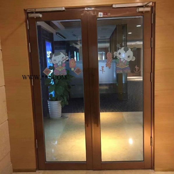 明鸿安防防火玻璃门 不锈钢玻璃防火门 防火门专业厂家图2