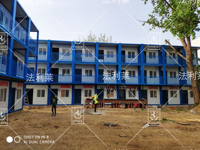 北京法利莱现货供应，18平住人，办公，可租可售，岩棉A级防火玻璃丝绵，住人集装箱房，板房图2