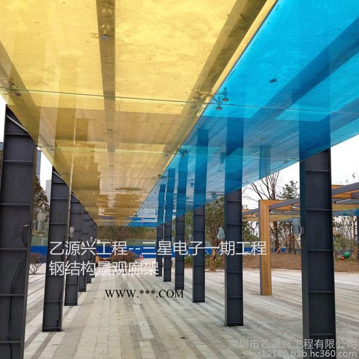 供应丰源6+6钢化玻璃雨棚图2