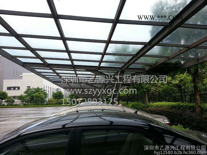 供应丰源6+6钢化玻璃雨棚图1