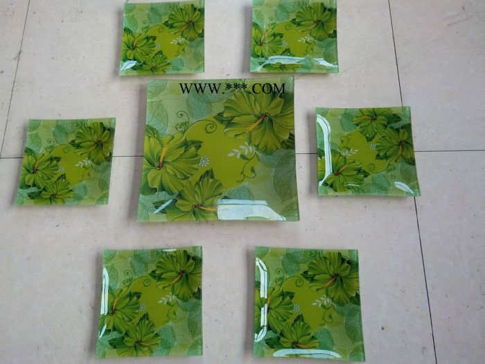 供应厂家供应钢化玻璃盘  玻璃果盘 钢化玻璃圆盘 蛋糕盘 西点盘 礼品套装图2