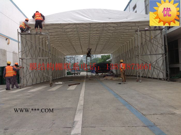 苏州活动推拉蓬  物流公司卸货棚  钢化玻璃棚  阳光房 雨蓬图5