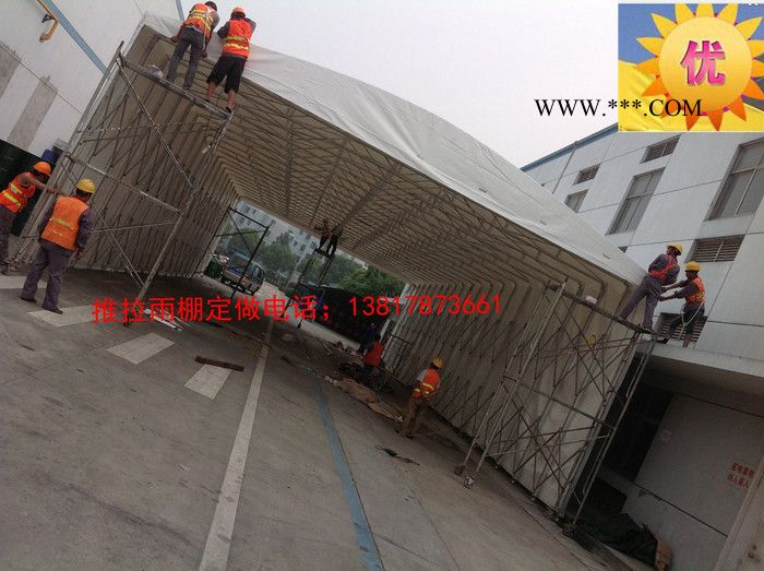 苏州活动推拉蓬  物流公司卸货棚  钢化玻璃棚  阳光房 雨蓬图2