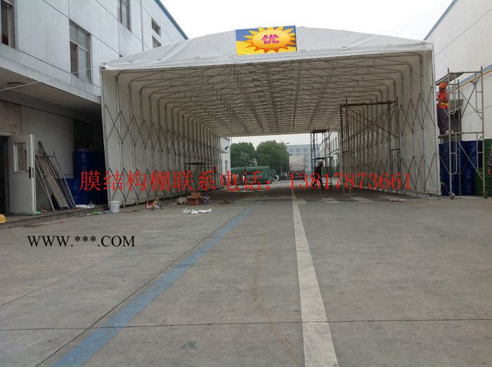 苏州活动推拉蓬  物流公司卸货棚  钢化玻璃棚  阳光房 雨蓬图7