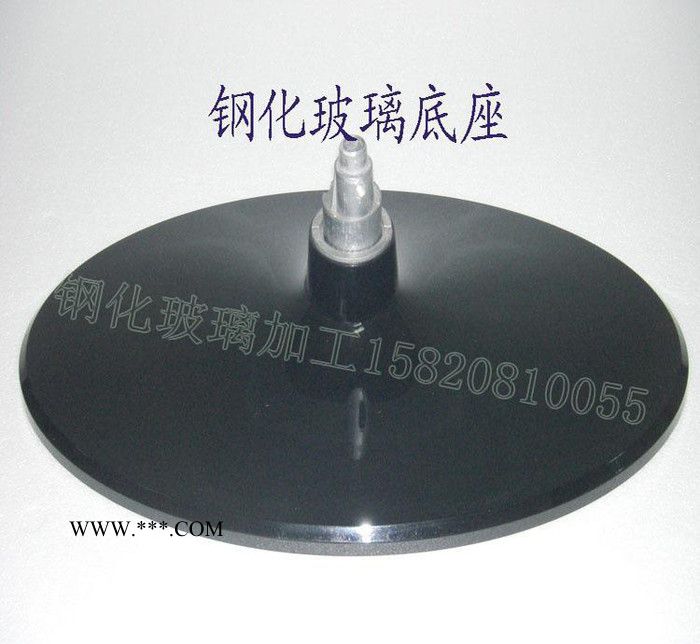 底座钢化玻璃 圆形8MM钢化玻璃 8mm电视底座钢化玻璃来图图1