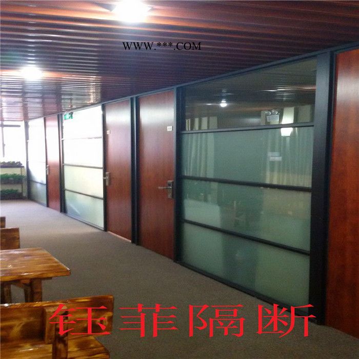 玻璃隔断、钢化玻璃隔墙、艺术玻璃屏风、办公室活动屏风、办公室改造图5