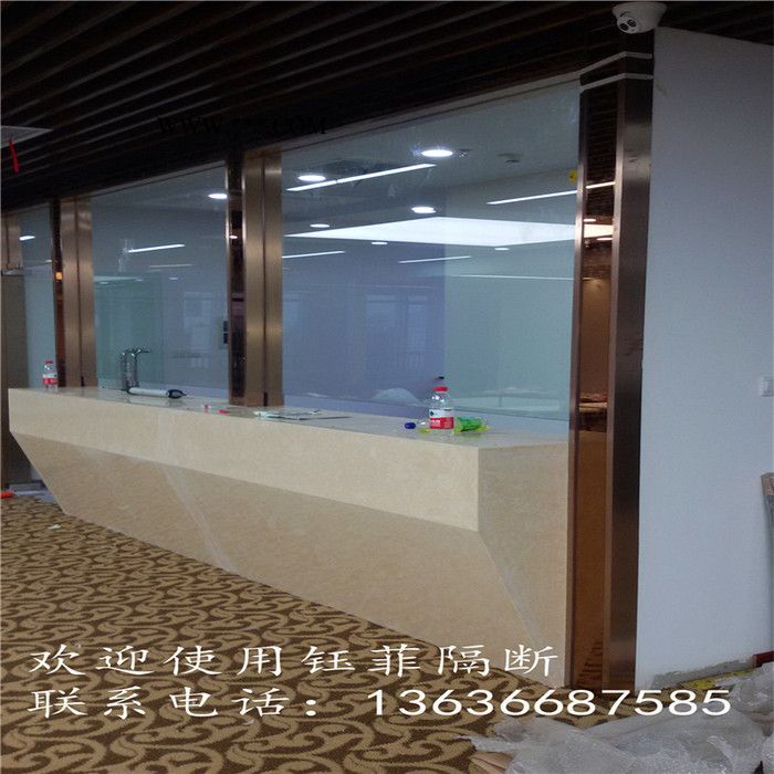 上海玻璃隔断钢化双玻璃内置百叶隔断办公室钢化玻璃隔断