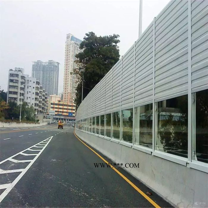 浙江高速公路隔音屏 空气能机械降噪板墙 钢化玻璃消音声屏障 隔音板厂家定制安装图4
