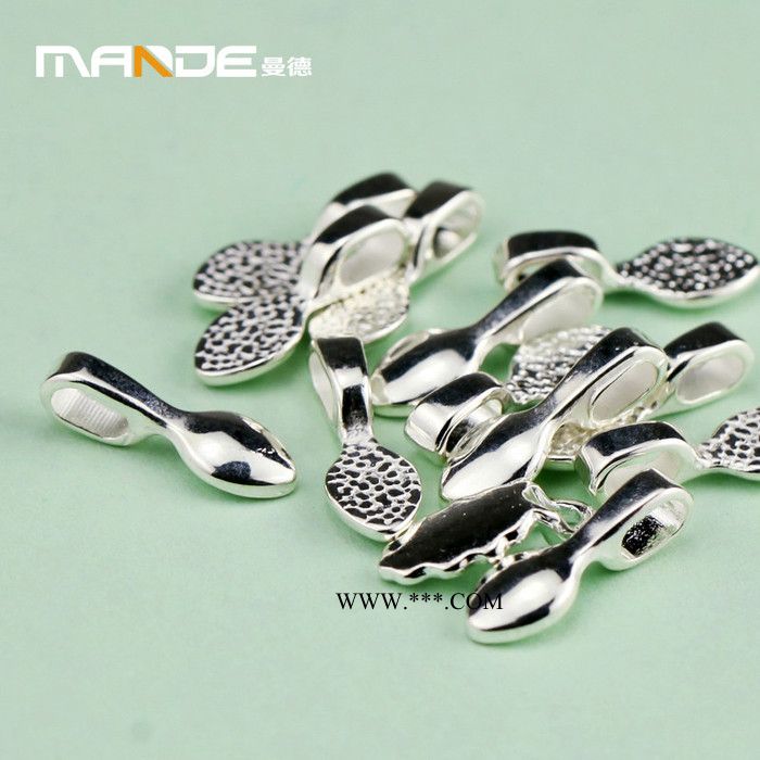 乐铭鑫1707017 DIY工具镀银吊坠挂钩用于DIY饰品建筑钢化玻璃工艺制作配件10个/包项链吊坠托首饰图4