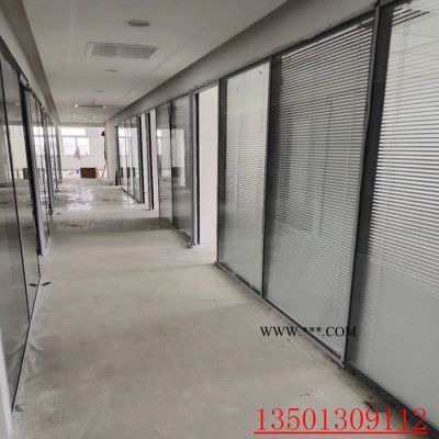 双面钢化玻璃夹百叶隔断墙隔间多用于办公室玻璃隔断墙百叶墙
