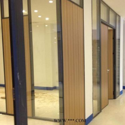 上海直销办公室隔断钢化玻璃隔断铝合金双玻璃内置百叶隔断