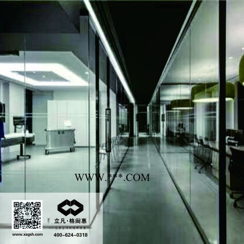 格尚惠 榆林百叶双玻活动隔音墙 铝合金钢化玻璃隔断图3