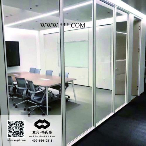格尚惠 榆林百叶双玻活动隔音墙 铝合金钢化玻璃隔断图4