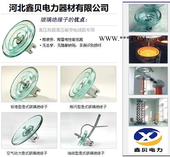 鑫贝电力LXY-160 U160B/155 钢化玻璃绝缘子 悬式玻璃绝缘子图2