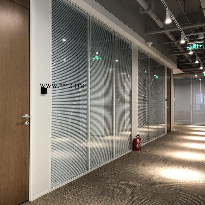 玻璃隔断厂家 双玻百叶隔断 高隔间玻璃隔断办公室厂房隔断钢化玻璃图5