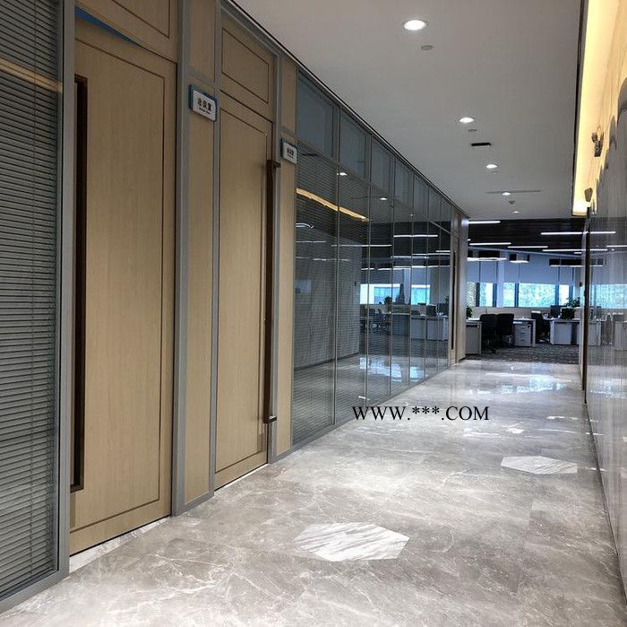 玻璃隔断厂家 双玻百叶隔断 高隔间玻璃隔断办公室厂房隔断钢化玻璃图1