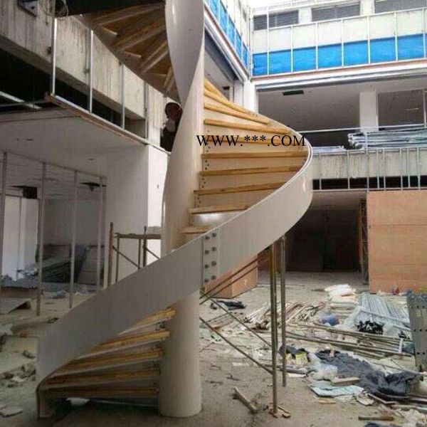 圆弧钢结构楼梯钢化玻璃弧形楼梯线条简洁流畅图4