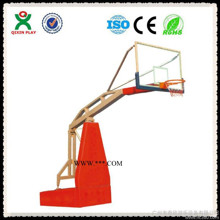 广州奇欣QX-141C 钢化玻璃篮球架 不锈钢篮球架 仿液压篮球架 篮球架 户外运动 体育器材