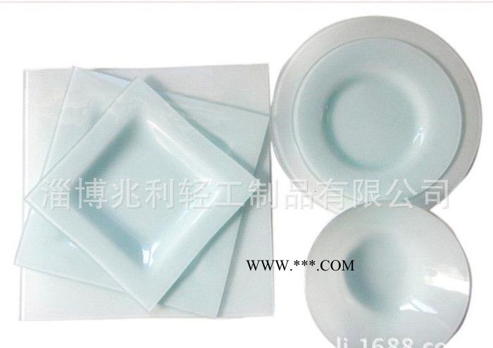 耐热抗摔钢化玻璃盘，酒店用钢化玻璃餐具，热弯玻璃盘图2