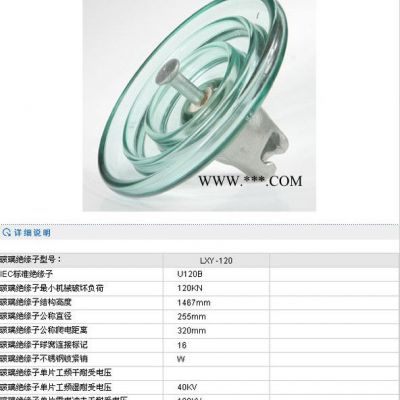鑫贝电力LXY-160 钢化玻璃绝缘子  厂家