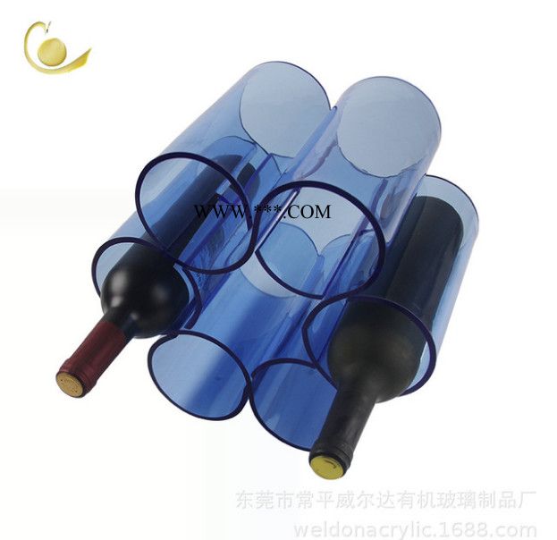 亚克力酒架 定制有机玻璃红酒展示架 透色热弯红酒酒架台面客厅酒庄摆件可丝印LOGO桌面酒展示架图2