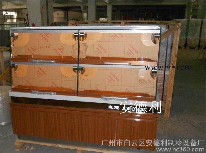 供应安德利 B型冷柜 直角透明蛋糕柜款式 钢化玻璃冷柜 木质面包柜 木纹色冷柜图2