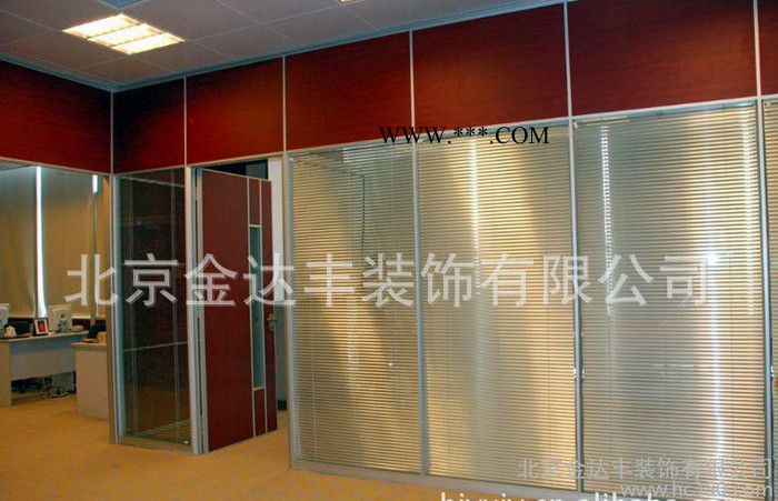 ,双层钢化玻璃夹百叶隔断墙隔间高隔间图2