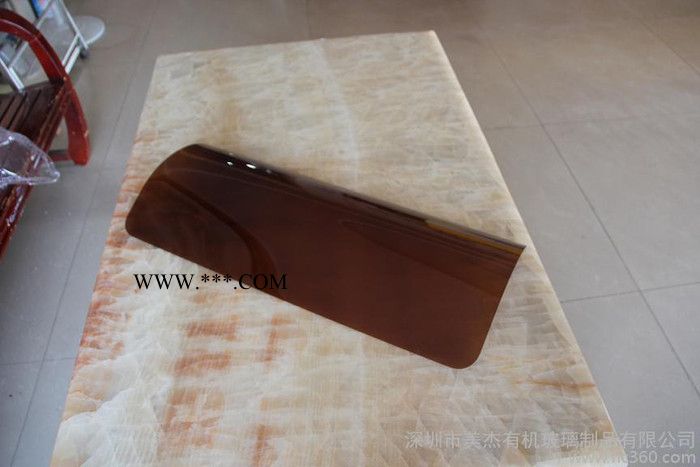 供应美杰有机玻璃机器防尘罩、茶色热弯弧形机罩图2
