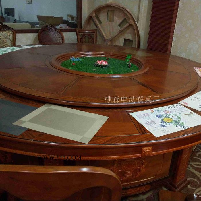 工厂生产-自动餐桌-玻璃电动圆桌/钢化玻璃图5