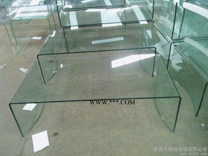供应顺成定制 新款现代简约热弯玻璃茶几定制图1