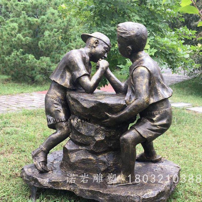 玻璃钢雕塑 玻璃钢体育运动翻手腕雕塑 校园文化雕塑 诺岩雕塑图4