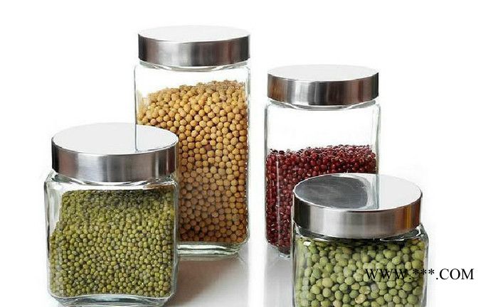 直销玻璃储物罐玻璃瓶高白料玻璃密封罐玻璃图1