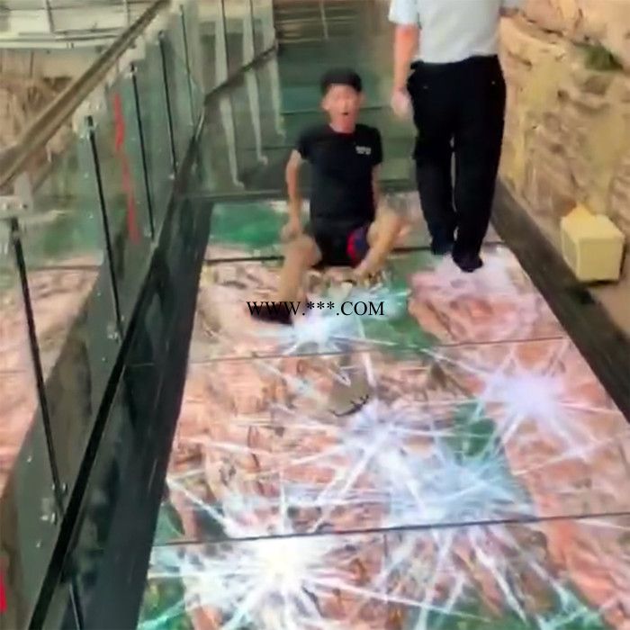 皓邦光电 玻璃栈道屏 led显示屏 钢化防爆玻璃 户外景区玻璃栈道 厂家批发图1