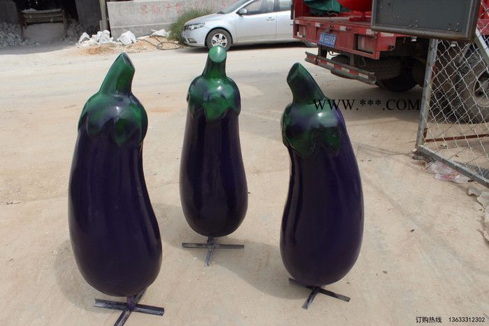 康大雕塑玻璃彩色雕塑玻璃钢植物雕塑玻璃钢茄子雕塑玻璃钢青椒雕塑图1