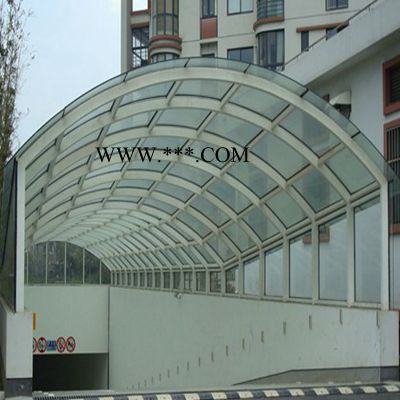 工杰gj玻璃雨篷厂家 通道走廊玻璃雨棚 玻璃雨棚安装制作图2