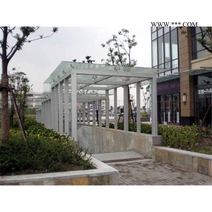 工杰gj玻璃雨篷厂家 通道走廊玻璃雨棚 玻璃雨棚安装制作图8